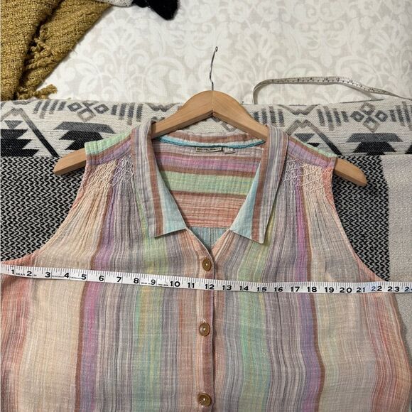 HOLDING HORSES Pastel Striped Button-Down Blouse - Picture 8 of 11